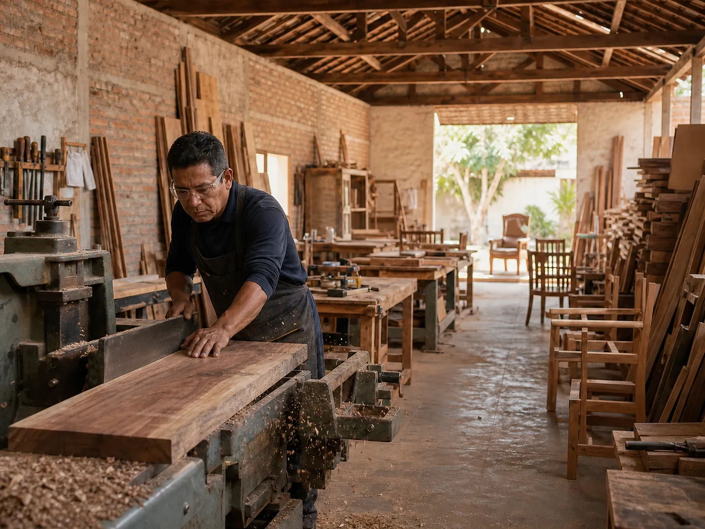 Artisan working by hand in a San Miguel de Allende workshop